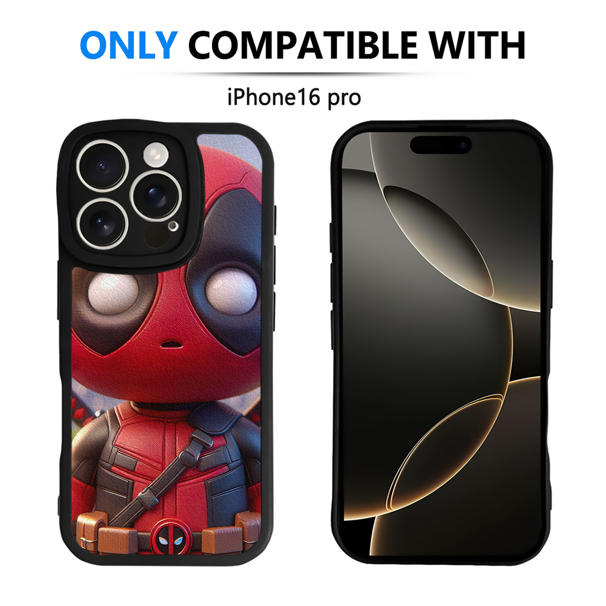 （画像用） Deadpool デッドプール 【iPhone 16シリーズ対応】シリコンスマホケース（レザー調） 材質：シリコン